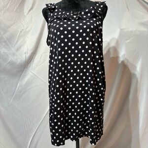 BOGO Kate Spade Black & White Polka Dot Sleeveless Mini Dress Size M